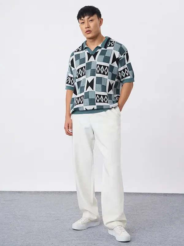 Blue_Cotton_Oversized_Polo_T-Shirt_For_Men