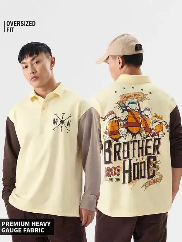 Beige_Cotton_Oversized_Polo_T-Shirt_For_Men
