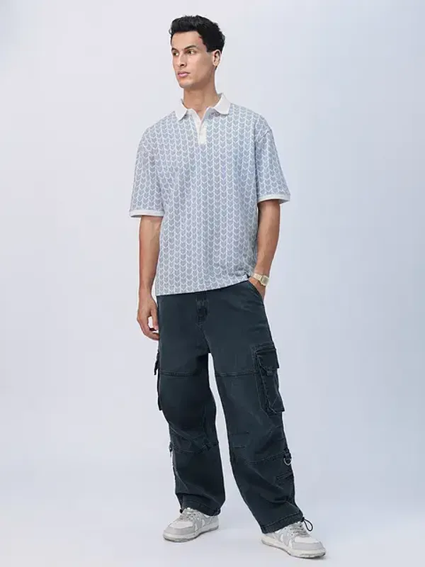 Blue_Cotton_Oversized_Polo_T-Shirt_For_Men