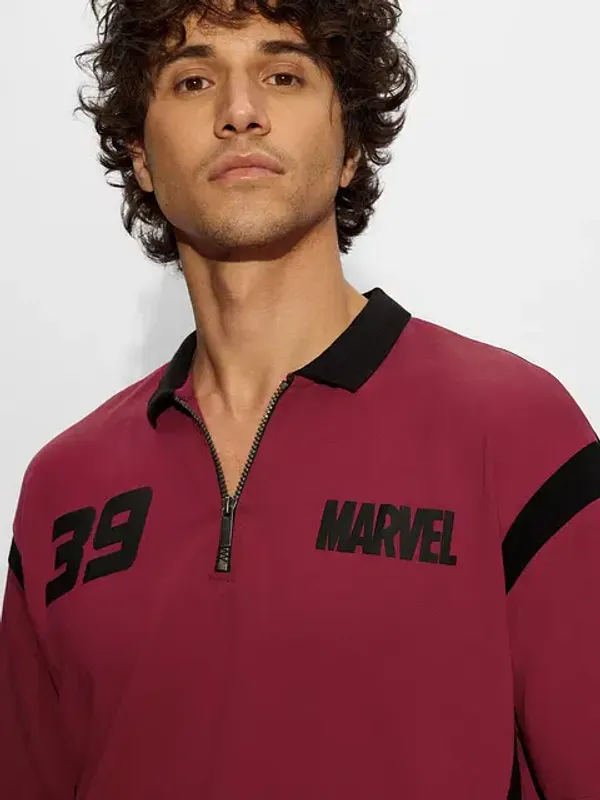 Red_Cotton_Oversized_Polo_T-Shirt_For_Men