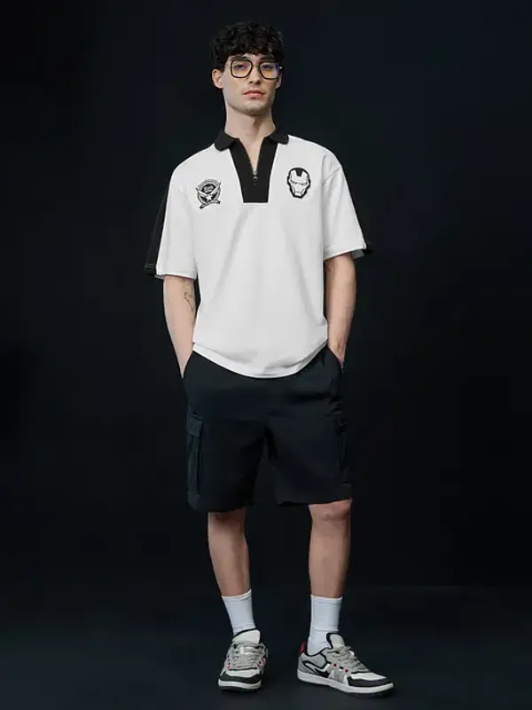 White_Cotton_Oversized_Polo_T-Shirt_For_Men