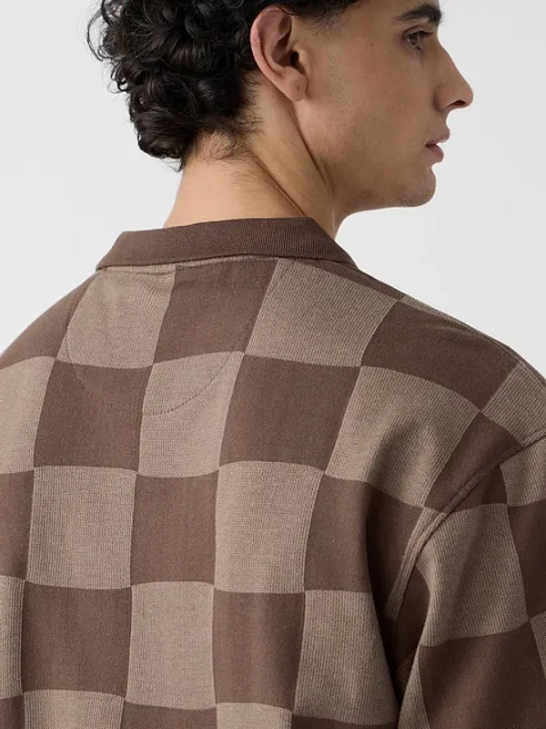 Brown_Cotton_Oversized_Polo_T-Shirt_For_Men