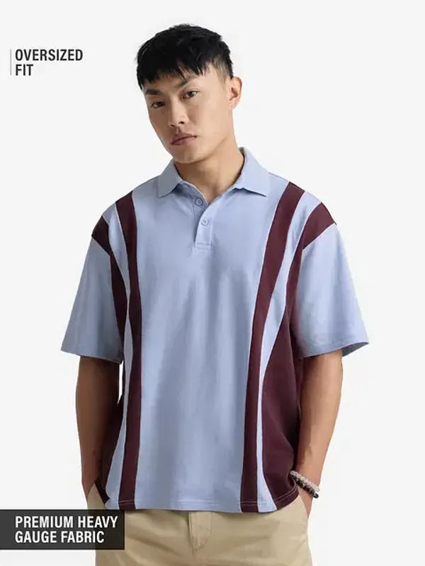 Blue_Cotton_Oversized_Polo_T-Shirt_For_Men