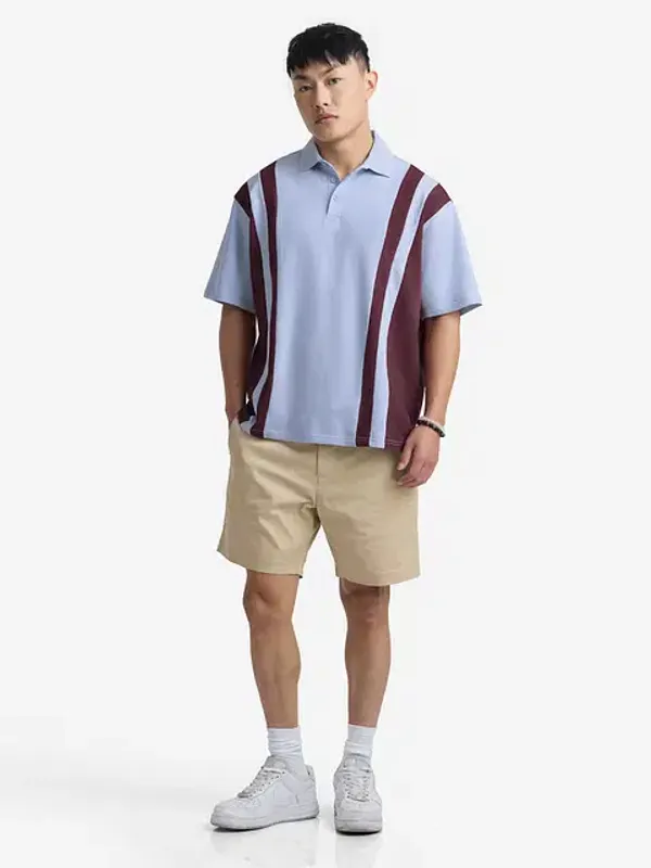 Blue_Cotton_Oversized_Polo_T-Shirt_For_Men