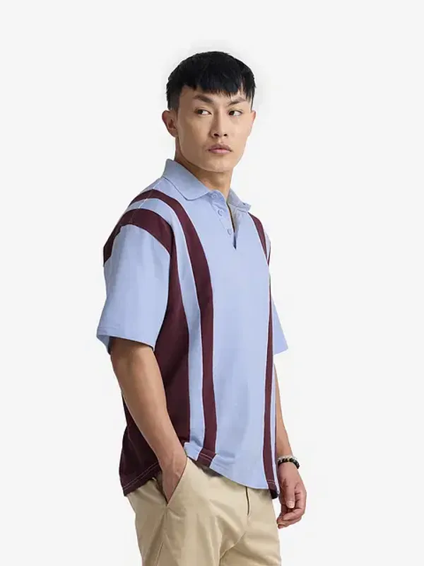 Blue_Cotton_Oversized_Polo_T-Shirt_For_Men