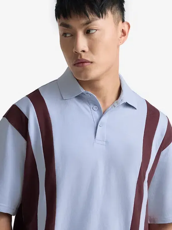 Blue_Cotton_Oversized_Polo_T-Shirt_For_Men