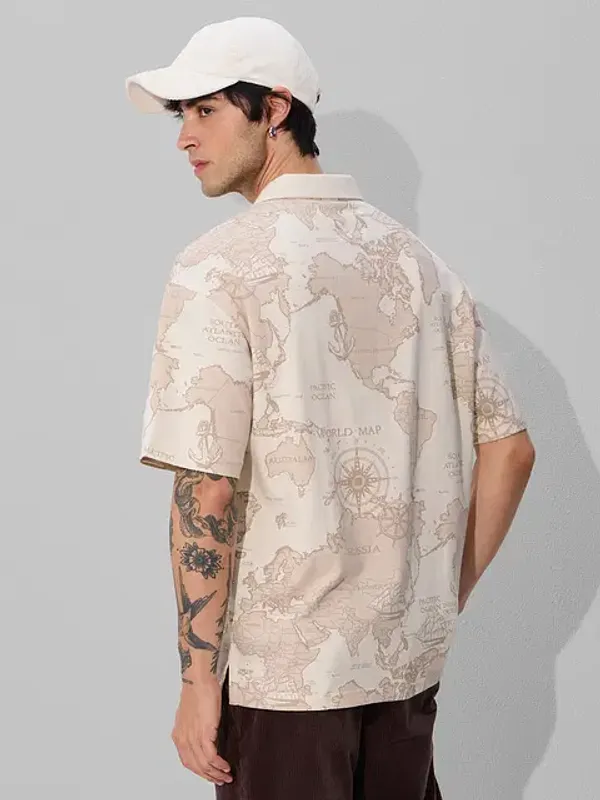 Off_White_Cotton_Oversized_Polo_T-Shirt_For_Men