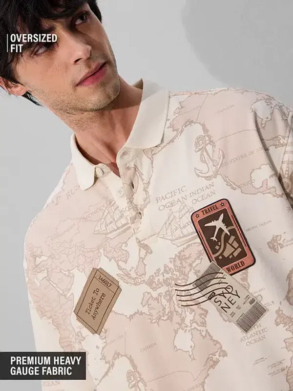 Off_White_Cotton_Oversized_Polo_T-Shirt_For_Men