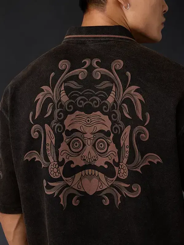 Black_Cotton_Oversized_Polo_T-Shirt_For_Men