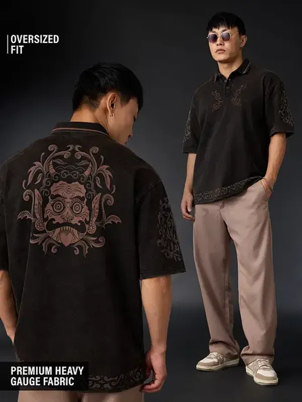 Black_Cotton_Oversized_Polo_T-Shirt_For_Men