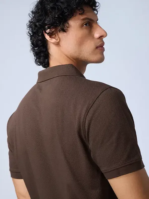 Brown_Cotton_Oversized_Polo_T-Shirt_For_Men