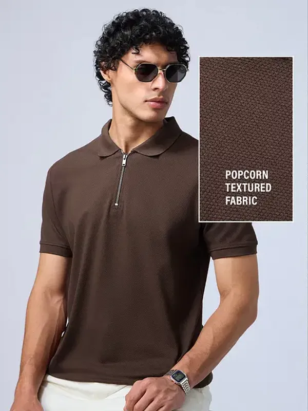 Brown_Cotton_Oversized_Polo_T-Shirt_For_Men