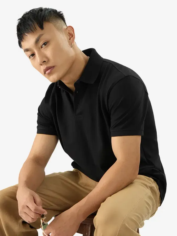Black_Cotton_Oversized_Polo_T-Shirt_For_Men