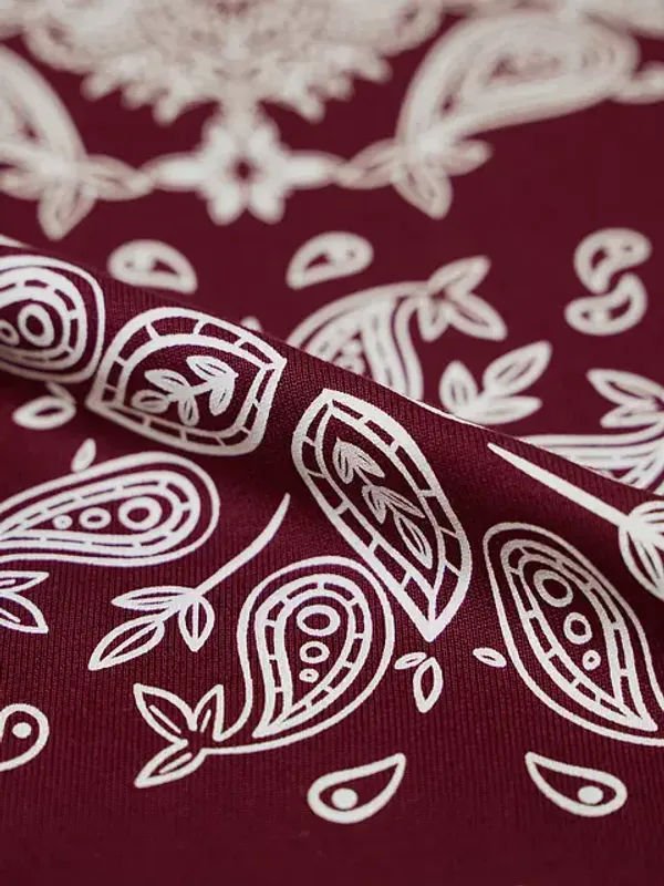 Red_And_White_Cotton_Oversized_Polo_T-Shirt_For_Men
