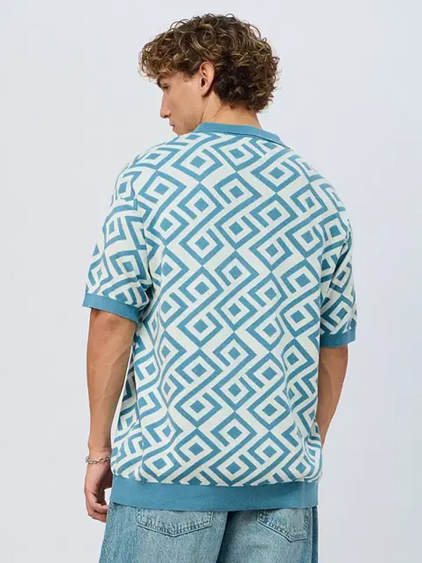 Blue_Cotton_Oversized_Polo_T-Shirt_For_Men