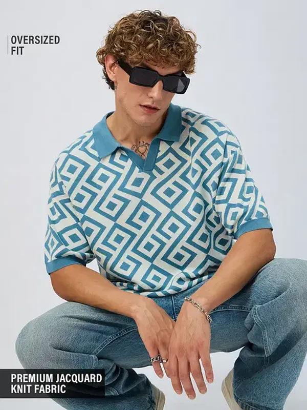 Blue_Cotton_Oversized_Polo_T-Shirt_For_Men