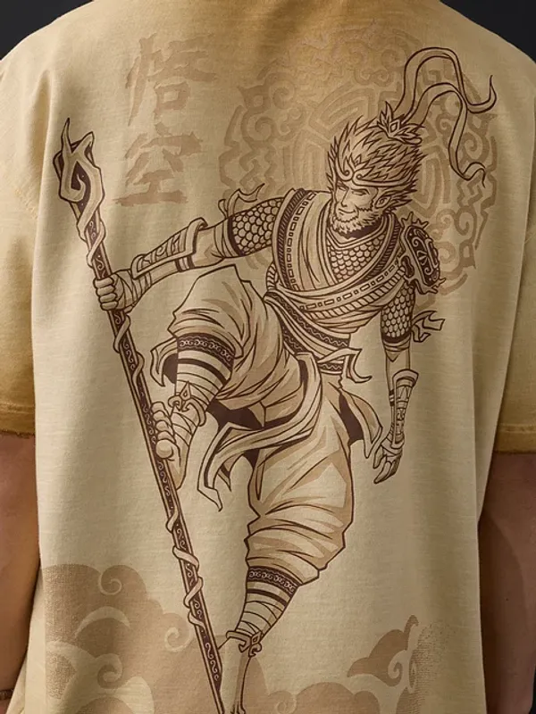 Beige_Cotton_Oversized_T-Shirt_For_Men