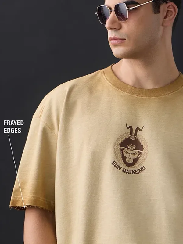 Beige_Cotton_Oversized_T-Shirt_For_Men