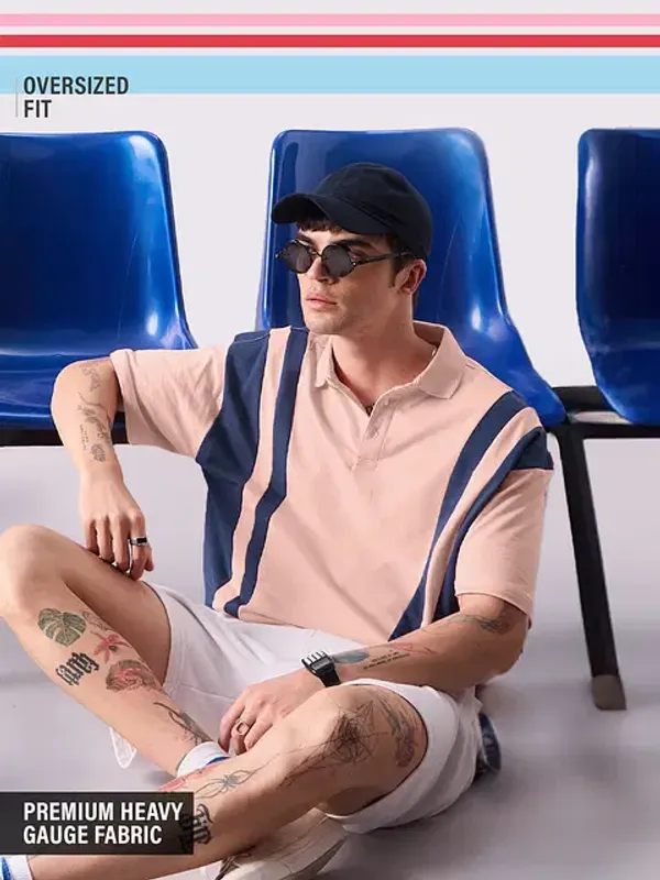 Pink_Cotton_Oversized_Polo_T-Shirt_For_Men