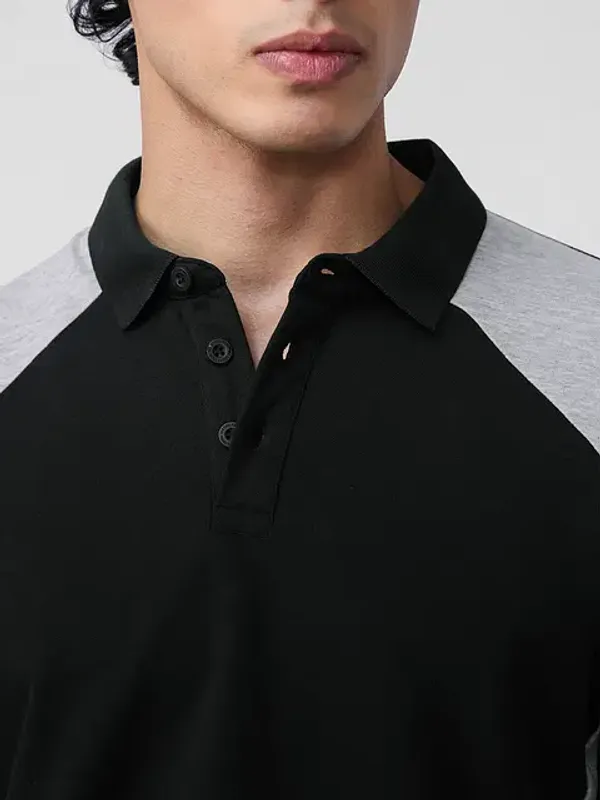 Black_Cotton_Oversized_Polo_T-Shirt_For_Men