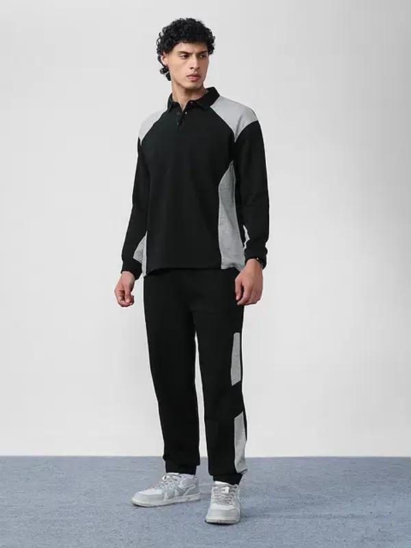 Black_Cotton_Oversized_Polo_T-Shirt_For_Men