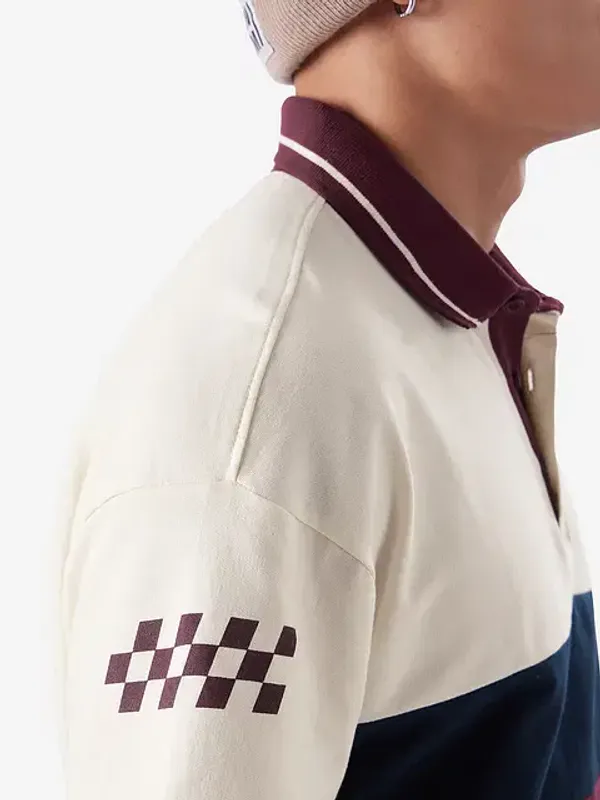 Off_White_And_Maroon_Cotton_Oversized_Polo_T-Shirt_For_Men