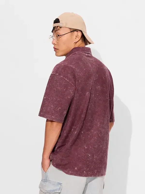 Red_Cotton_Oversized_Polo_T-Shirt_For_Men