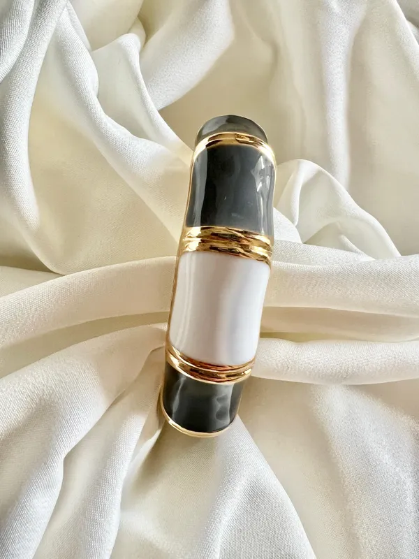 Gold,_Black,_Grey_&_White_Noir_Classic_Bangle_For_Women
