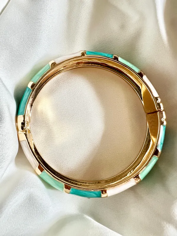 Gold,_White_&_Shades_Of_Blue_Ocean_Whisper_Bangle_For_Women