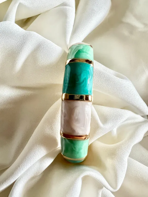 Gold,_White_&_Shades_Of_Blue_Ocean_Whisper_Bangle_For_Women