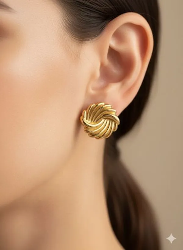 Gold_Swirl_Knot_Studs_For_Women