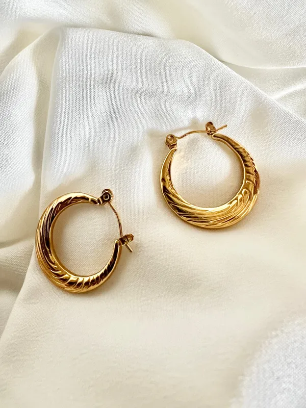 Gold_Golden_Veil_Hoops_For_Women