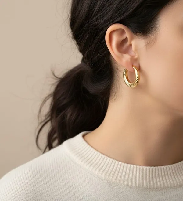 Gold_Golden_Veil_Hoops_For_Women