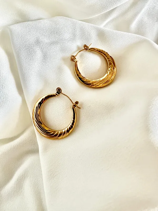 Gold_Golden_Veil_Hoops_For_Women