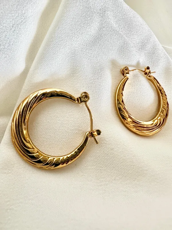 Gold_Golden_Veil_Hoops_For_Women