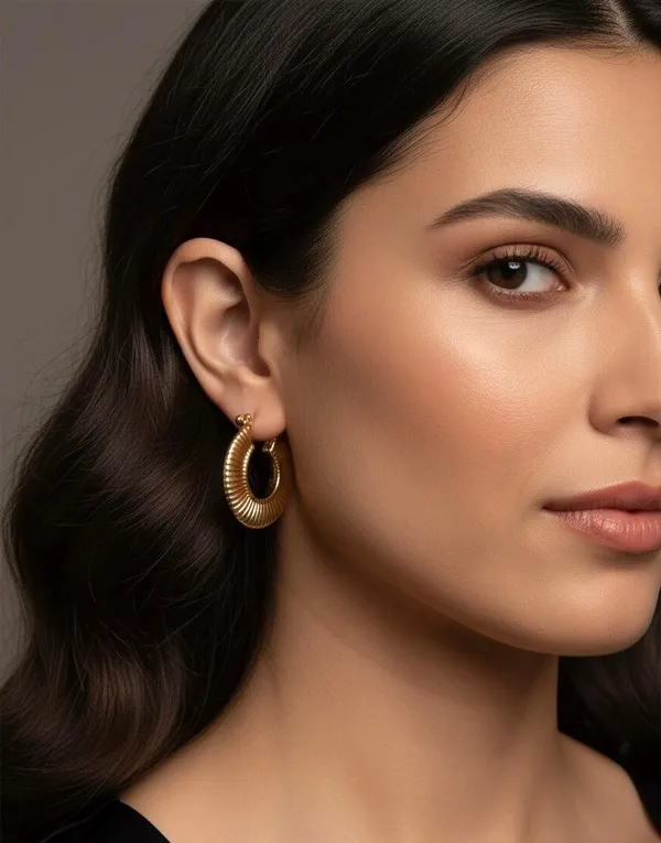 Gold_Sunflare_Hoops_For_Women