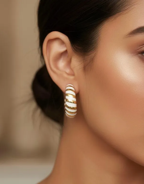 Gold_&_White_Ornate_Gold_Dangler_Hoops_For_Women