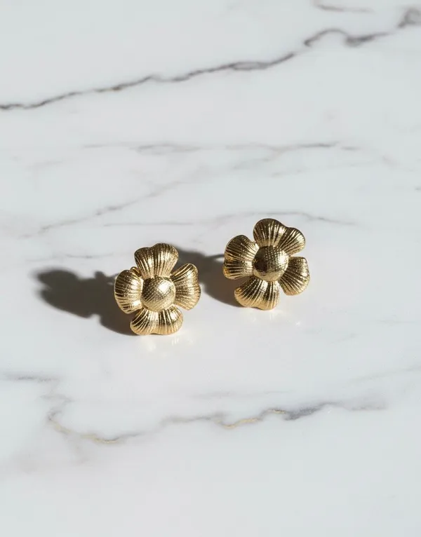 Gold_Florette_Studs_For_Women