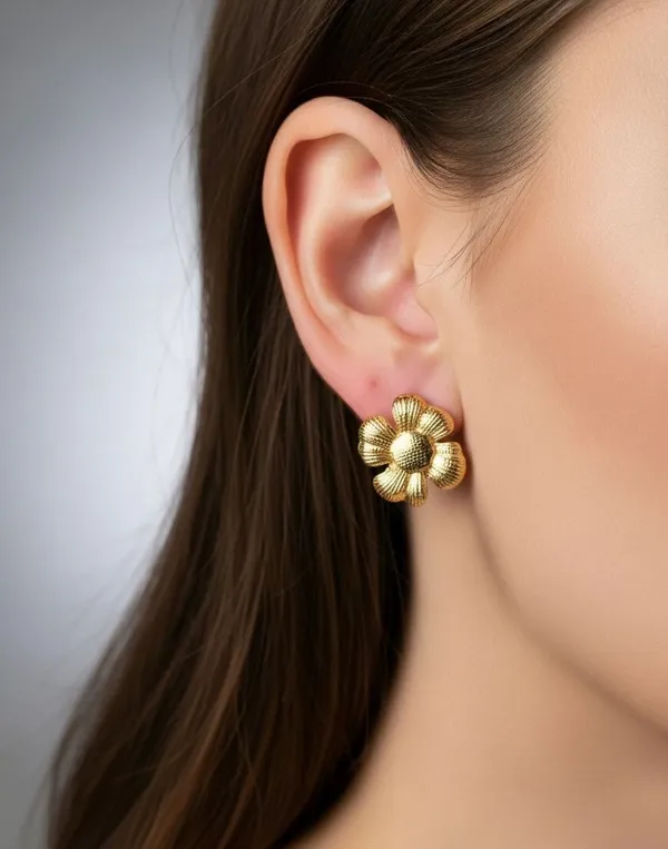 Gold_Florette_Studs_For_Women