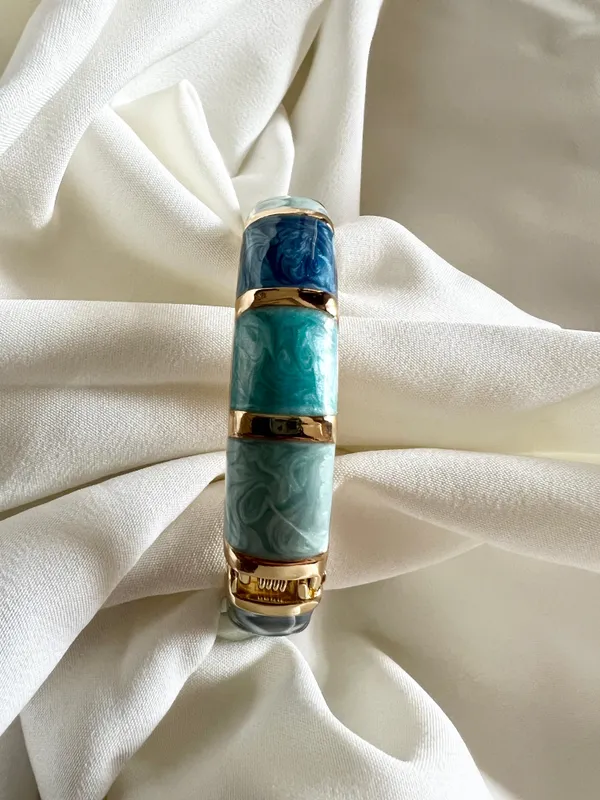 Gold,_Shades_Blue_Azure_Mosiac_Bangle_For_Women