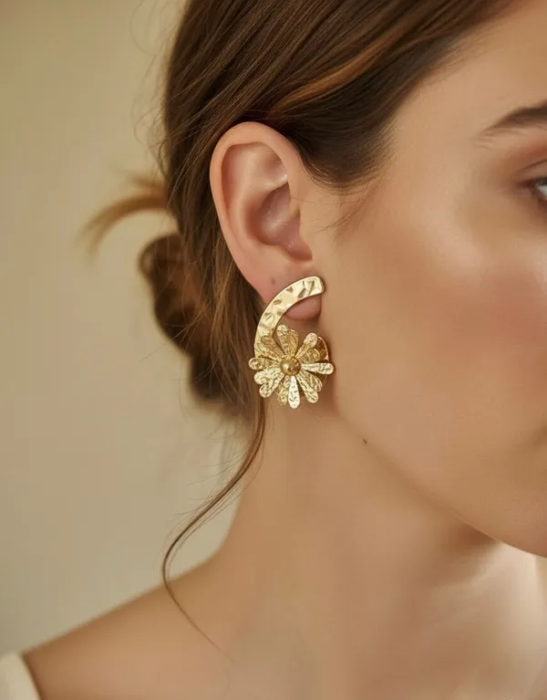 Gold_Golden_Bloom_Earrings_For_Women