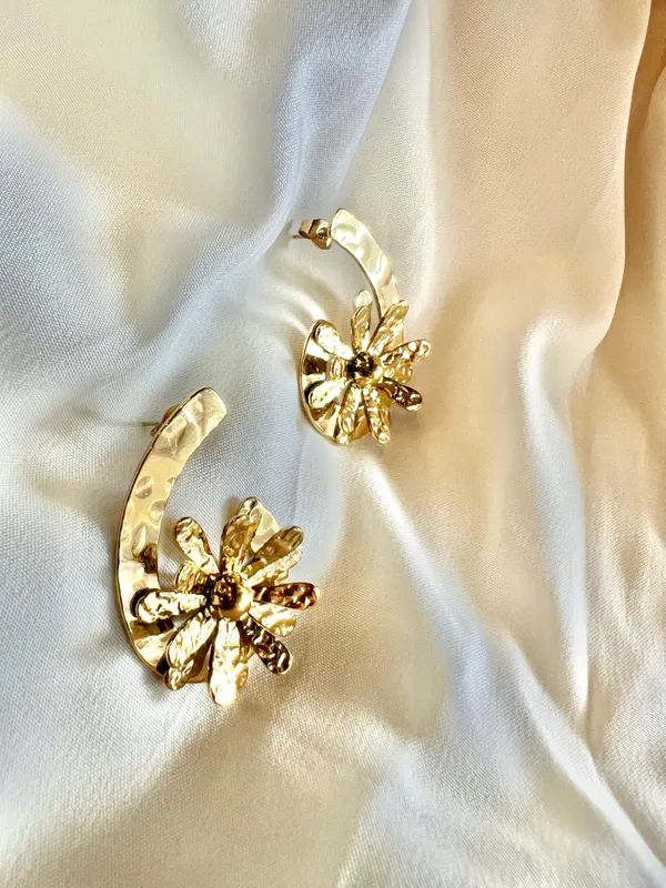 Gold_Golden_Bloom_Earrings_For_Women