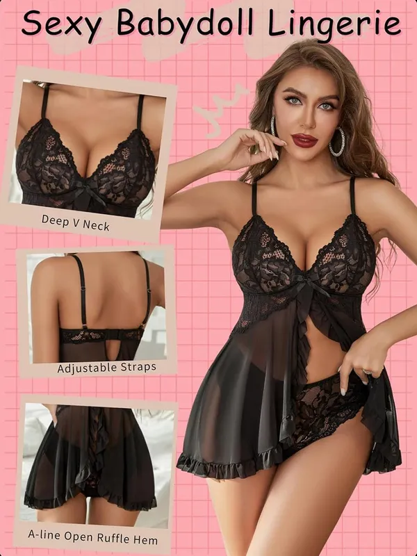 Black_Stylish_Net_Baby_Dolls_For_Women