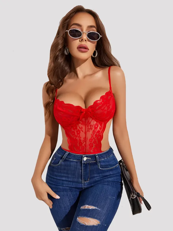Red_Stylish_Lace_Teddy_For_Women