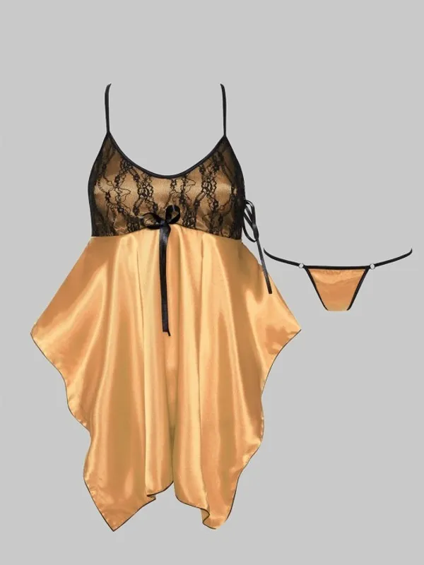 Gold_Stylish_Nylon_Baby_Dolls_For_Women