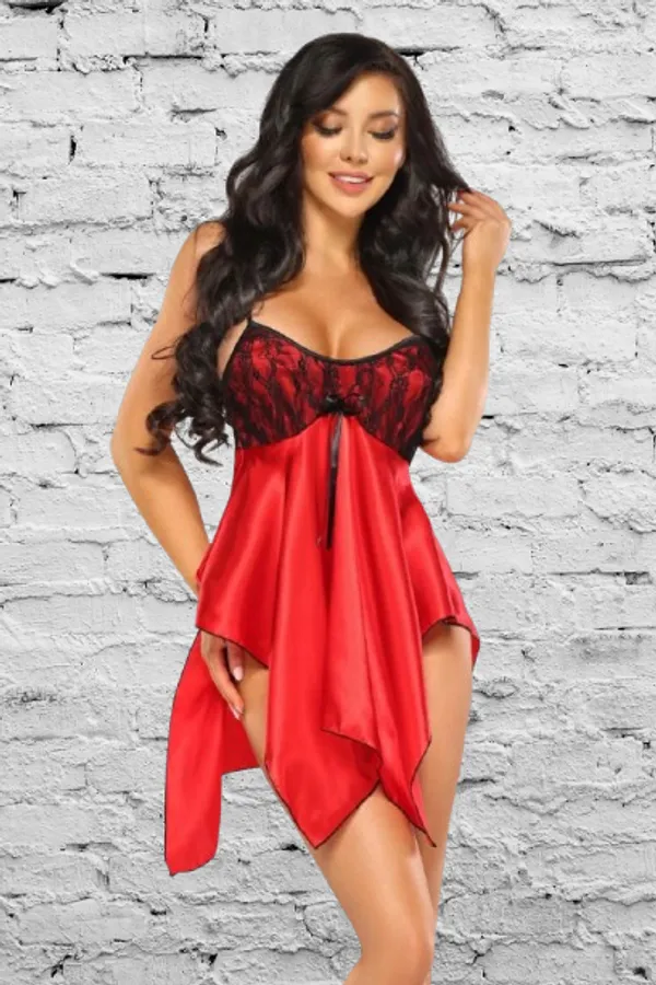 Red_Stylish_Nylon_Baby_Dolls_For_Women
