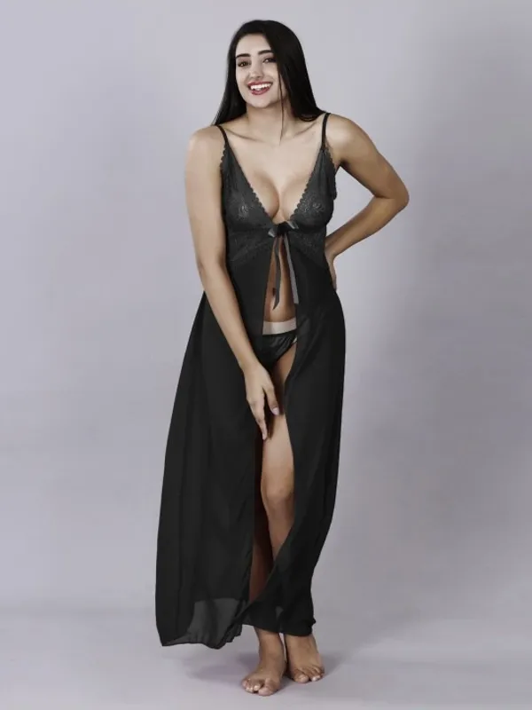 Black_Stylish_Net_Baby_Dolls_For_Women