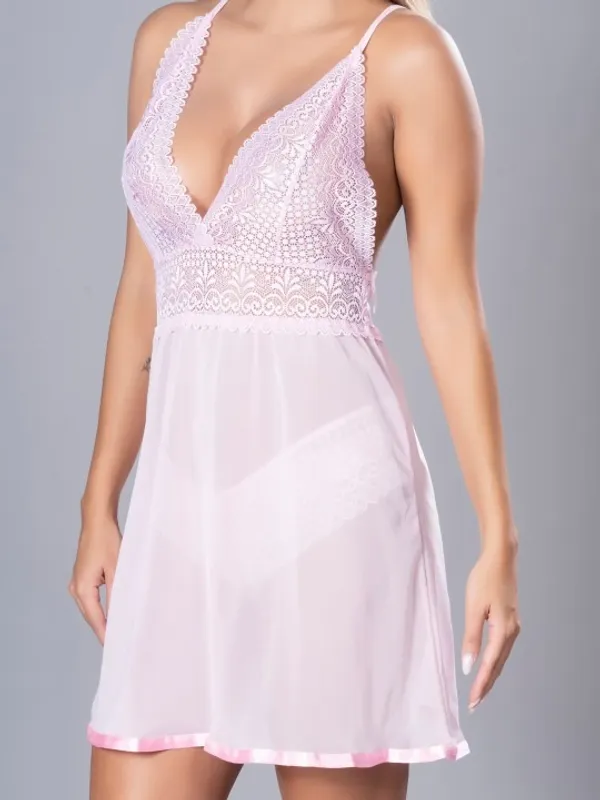Pink_Stylish_Net_Baby_Dolls_For_Women