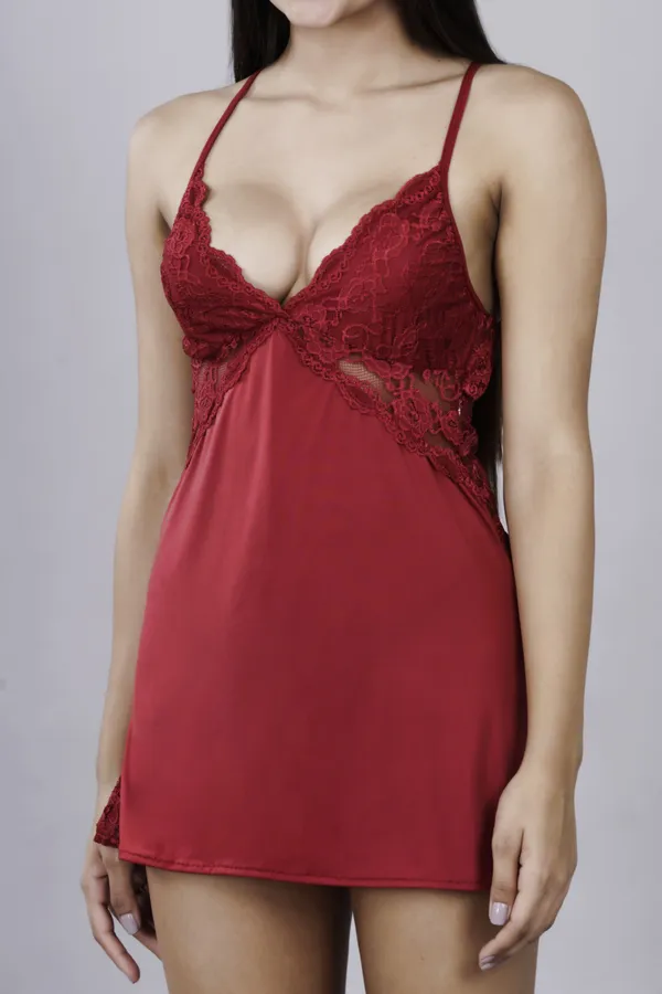 Red_Stylish_Nylon_Baby_Dolls_For_Women