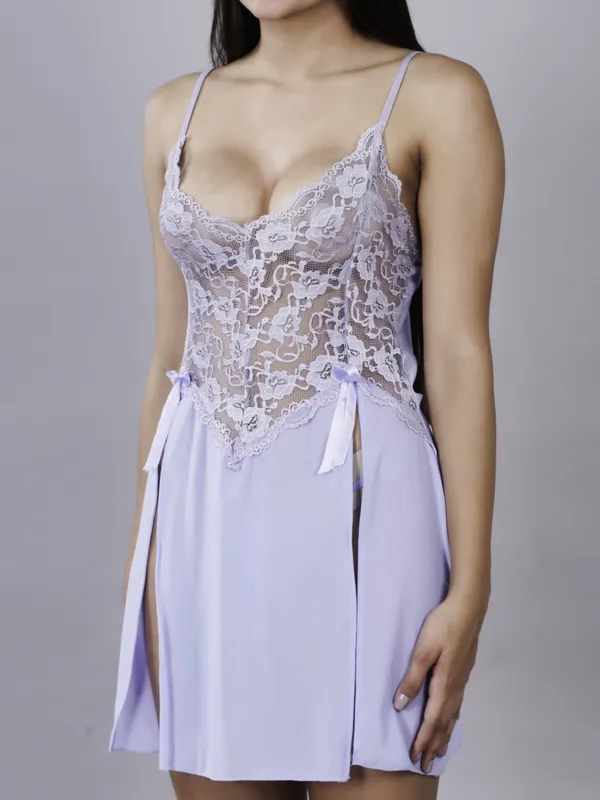 Blue_Stylish_Net_Baby_Dolls_For_Women